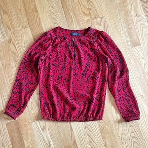 Red Peasant Blouse